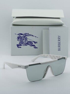 Burberry BE4480D 417269 Square Sunglasses - White / Light Grey Mirror